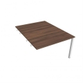Pracovný stôl Uni k pozdĺ. reťazeniu, 120x75,5x160 cm, orech/biela