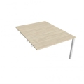 Pracovný stôl Uni k pozdĺ. reťazeniu, 120x75,5x160 cm, agát/biela