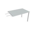 Pracovný stôl Uni, reťaziaci, 120x75,5x80 cm, sivá/biela