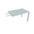 Pracovný stôl Uni, reťaziaci, 120x75,5x80 cm, sivá/sivá
