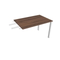 Pracovný stôl Uni, reťaziaci, 120x75,5x80 cm, orech/biela