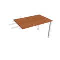 Pracovný stôl Uni, reťaziaci, 120x75,5x80 cm, čerešňa/biela