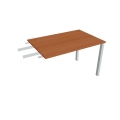 Pracovný stôl Uni, reťaziaci, 120x75,5x80 cm, čerešňa/sivá