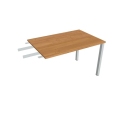 Pracovný stôl Uni, reťaziaci, 120x75,5x80 cm, jelša/sivá