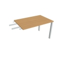 Pracovný stôl Uni, reťaziaci, 120x75,5x80 cm, buk/sivá