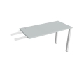 Pracovný stôl Uni, reťaziaci, 120x75,5x60 cm, sivá/biela