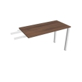 Pracovný stôl Uni, reťaziaci, 120x75,5x60 cm, orech/biela
