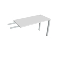 Pracovný stôl Uni, reťaziaci, 120x75,5x60 cm, biela/sivá