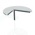 Doplnkový stôl Gate, pravý, 120x75,5 cm, sivá/kov