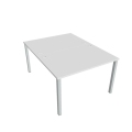 Pracovný stôl Uni, zdvojený, 120x75,5x160 cm, biela/sivá