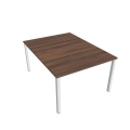 Pracovný stôl Uni, zdvojený, 120x75,5x160 cm, orech/biela