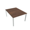 Pracovný stôl Uni, zdvojený, 120x75,5x160 cm, orech/sivá