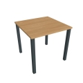 Pracovný stôl Uni, 80x75,5x80 cm, dub/čierna