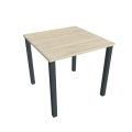 Pracovný stôl Uni, 80x75,5x80 cm, agát/čierna