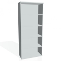 Policová skriňa Strong, 80x192x40 cm, sivá