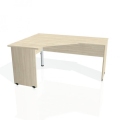 Pracovný stôl Gate, ergo, pravý, 160x75,5x120 cm, agát/agát