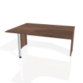 Pracovný stôl Gate, ergo, pravý, 160x75,5x120 cm, orech/orech