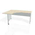 Pracovný stôl Gate, ergo, pravý, 160x75,5x120 cm, agát/sivá