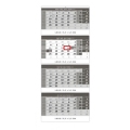 Štvormesačný kalendár so špirálou šedý 2022