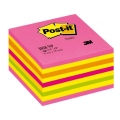 Bloček kocka Post-it 76x76 neónová ružová mix