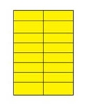 Etikety farebné 105x37mm APLI A4 100 hárkov žlté