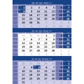 Trojmesačný kalendár modrý 2024