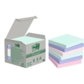 Bloček Post-it Super Sticky NATURE, pastelové farby, veľkosť 76x76 mm, 6 bločkov po 100 lístkov