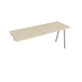 Pracovný stôl UNI A, k pozdĺ. reťazeniu, 160x75,5x60 cm, agát/biela