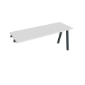 Pracovný stôl UNI A, k pozdĺ. reťazeniu, 160x75,5x60 cm, biela/čierna