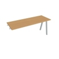 Pracovný stôl UNI A, k pozdĺ. reťazeniu, 160x75,5x60 cm, buk/sivá