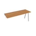Pracovný stôl UNI A, k pozdĺ. reťazeniu, 160x75,5x60 cm, jelša/biela
