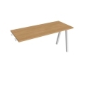 Pracovný stôl UNI A, k pozdĺ. reťazeniu, 140x75,5x60 cm, dub/biela