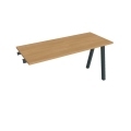 Pracovný stôl UNI A, k pozdĺ. reťazeniu, 140x75,5x60 cm, dub/čierna