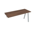 Pracovný stôl UNI A, k pozdĺ. reťazeniu, 140x75,5x60 cm, orech/sivá
