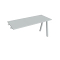 Pracovný stôl UNI A, k pozdĺ. reťazeniu, 140x75,5x60 cm, sivá/sivá