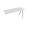 Pracovný stôl UNI A, k pozdĺ. reťazeniu, 140x75,5x60 cm, biela/biela