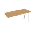 Pracovný stôl UNI A, k pozdĺ. reťazeniu, 140x75,5x60 cm, buk/biela