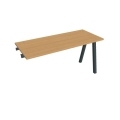 Pracovný stôl UNI A, k pozdĺ. reťazeniu, 140x75,5x60 cm, buk/čierna