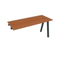 Pracovný stôl UNI A, k pozdĺ. reťazeniu, 140x75,5x60 cm, čerešňa/čierna