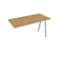 Pracovný stôl UNI A, k pozdĺ. reťazeniu, 120x75,5x60 cm, dub/biela