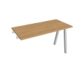 Pracovný stôl UNI A, k pozdĺ. reťazeniu, 120x75,5x60 cm, dub/sivá