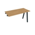 Pracovný stôl UNI A, k pozdĺ. reťazeniu, 120x75,5x60 cm, dub/čierna