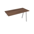 Pracovný stôl UNI A, k pozdĺ. reťazeniu, 120x75,5x60 cm, orech/biela