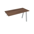 Pracovný stôl UNI A, k pozdĺ. reťazeniu, 120x75,5x60 cm, orech/sivá