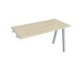 Pracovný stôl UNI A, k pozdĺ. reťazeniu, 120x75,5x60 cm, agát/sivá