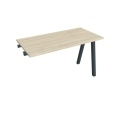 Pracovný stôl UNI A, k pozdĺ. reťazeniu, 120x75,5x60 cm, agát/čierna