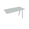 Pracovný stôl UNI A, k pozdĺ. reťazeniu, 120x75,5x60 cm, sivá/biela