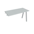 Pracovný stôl UNI A, k pozdĺ. reťazeniu, 120x75,5x60 cm, sivá/sivá