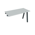 Pracovný stôl UNI A, k pozdĺ. reťazeniu, 120x75,5x60 cm, sivá/čierna