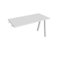 Pracovný stôl UNI A, k pozdĺ. reťazeniu, 120x75,5x60 cm, biela/biela